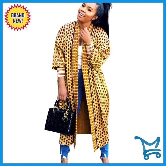 Sweaters - Lightweight Long Cardigan Open Front Jacket Coat Medium Loose Fit